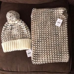 Winter hat and infinity scarf